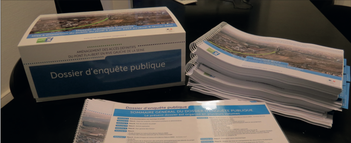 DREAL Normandie : réalisation du dossier d'enquête publique sur les accès définitifs du pont Flaubert 