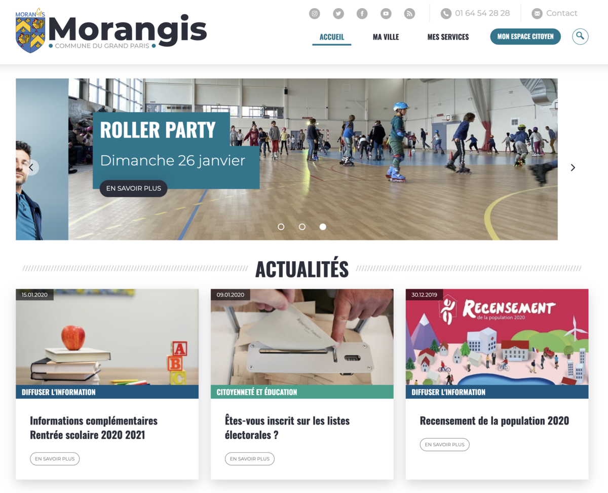 Morangis : stratégie numérique pour le renouvellement du site internet 